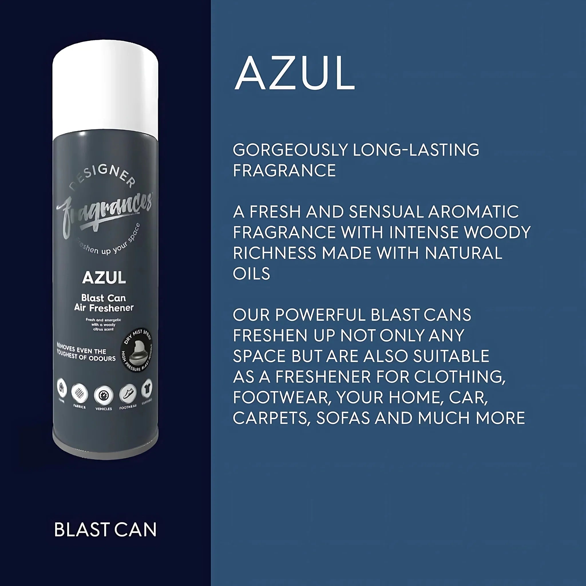 Azul Fragrence Azul Air Fresheners Ideal for Home, Car & clothes – Designer Fragrances Ltd