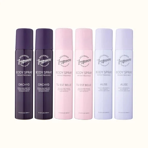 Body Spray Deos 6 Pack – Tu Est Belle, Orchyd, Alise – 100ml