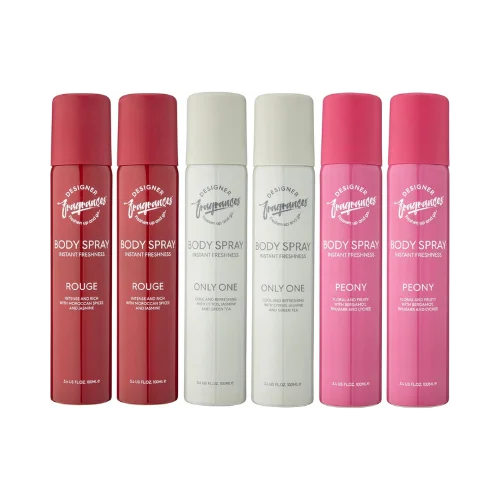 Body Spray Deos 6 Pack – Rouge, Only One, Peony – 100ml