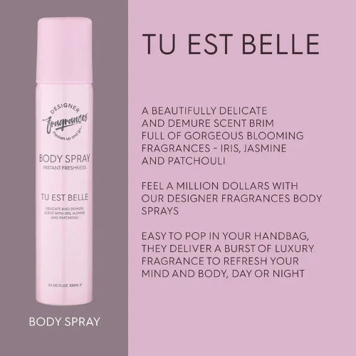 Body Spray Deos 6 Pack – Tu Est Belle, Daisy, Black Poppy – 100ml