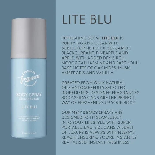Lite Blu Men’s Bundle – 2 Body Sprays + 2 Shower Gels