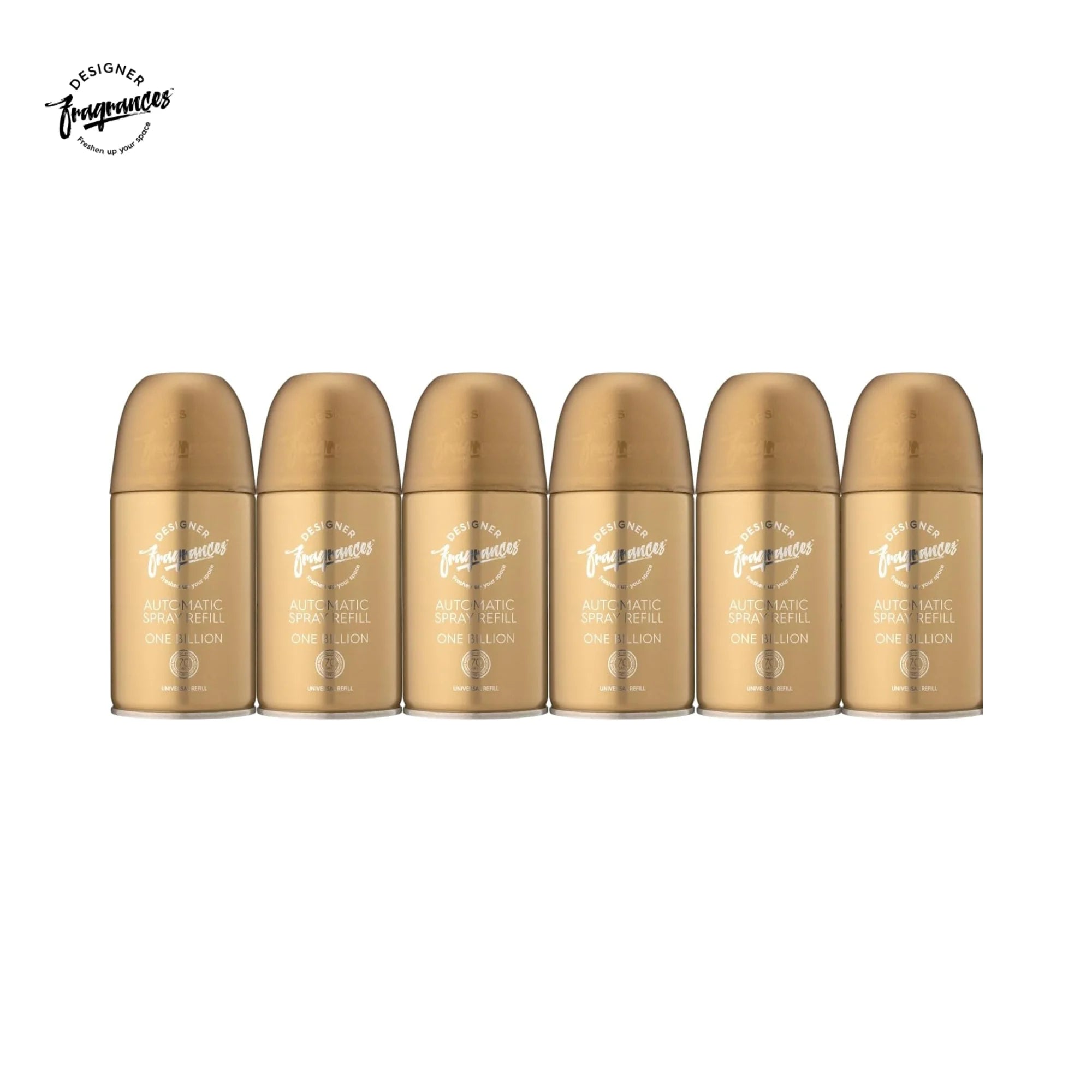 Designer Fragrances One Billion Automatic Room Spray Refill 6 Pack 250ml | Universal Air Freshener Refill