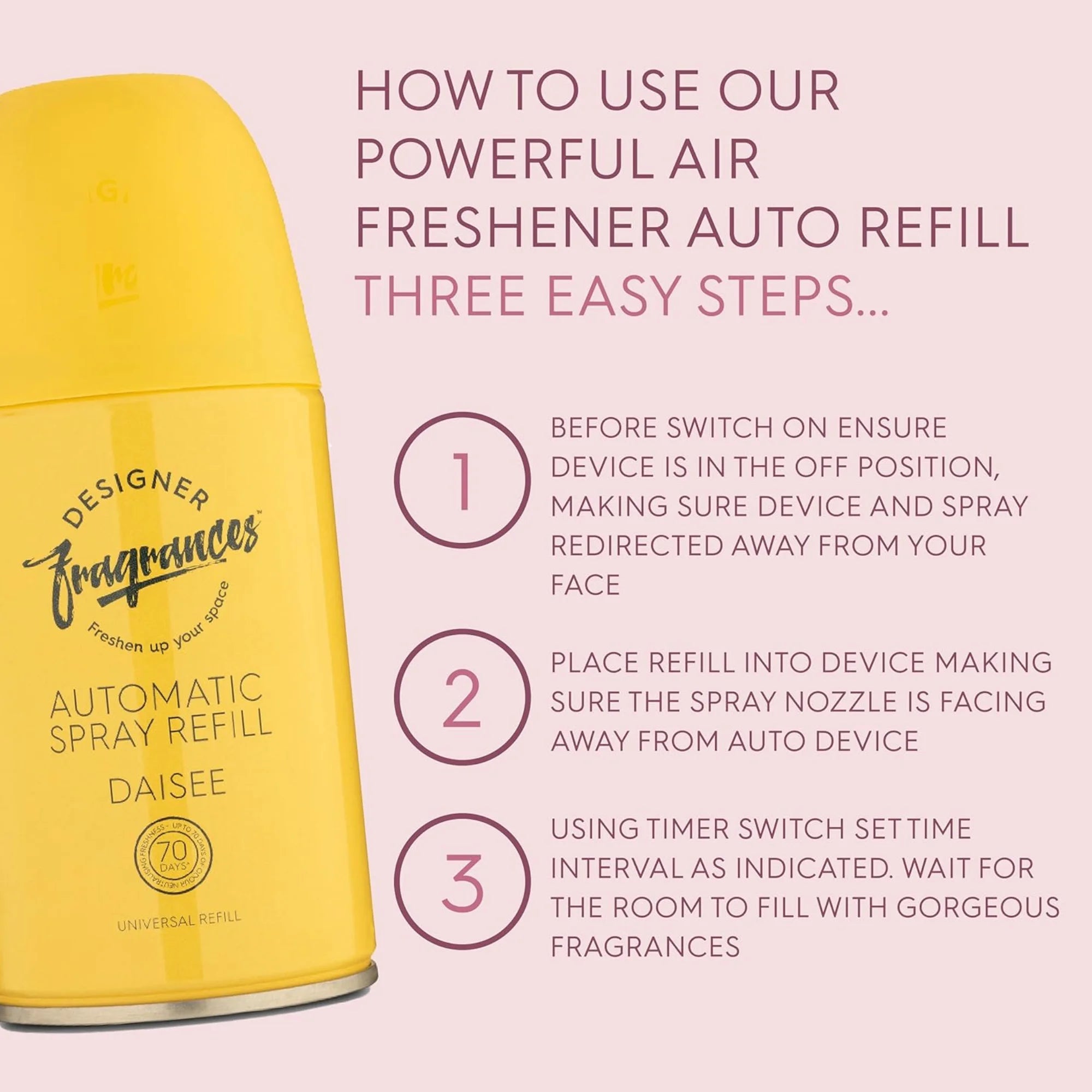 Designer Fragrances One Billion Automatic Room Spray Refill 6 Pack 250ml | Universal Air Freshener Refill