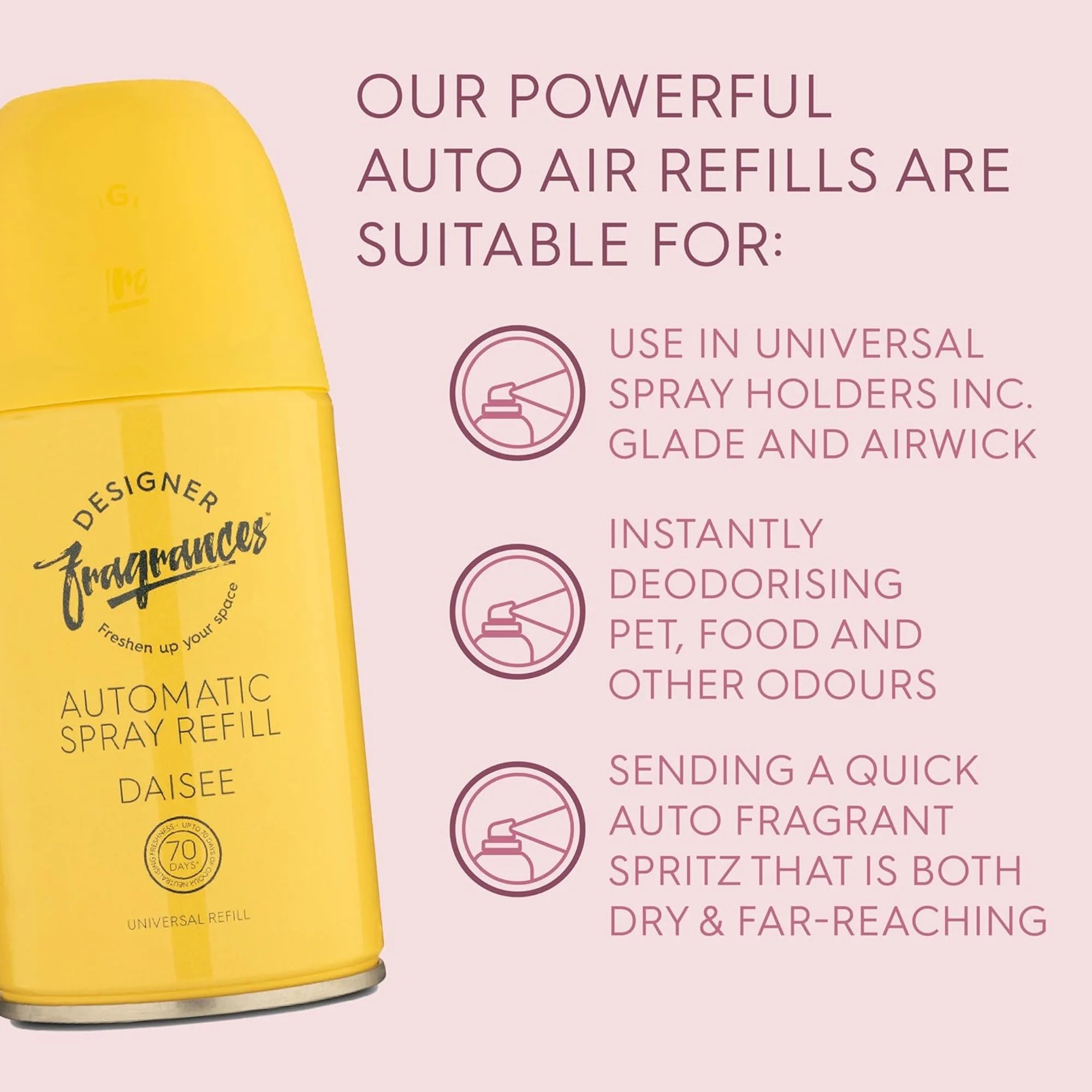 Designer Fragrances One Billion Automatic Room Spray Refill 6 Pack 250ml | Universal Air Freshener Refill