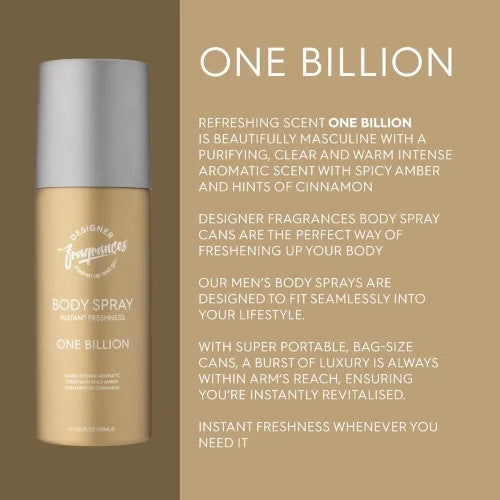 One Billion Men’s Bundle – 2 Body Sprays + 2 Shower Gels