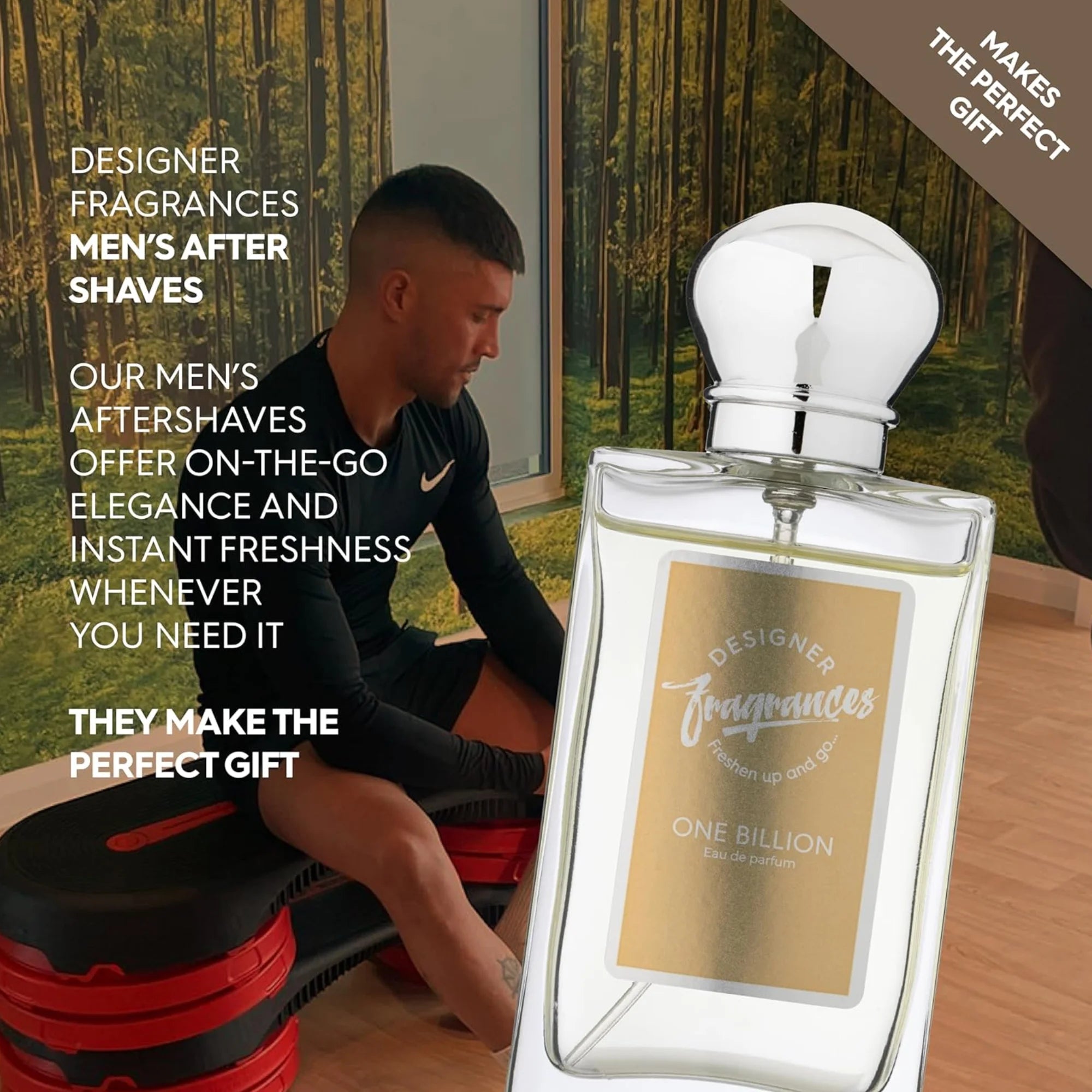 Designer Fragrances One Billion Men’s Eau De Parfum Aftershave Spray 50ml | Long Lasting Masculine Scent