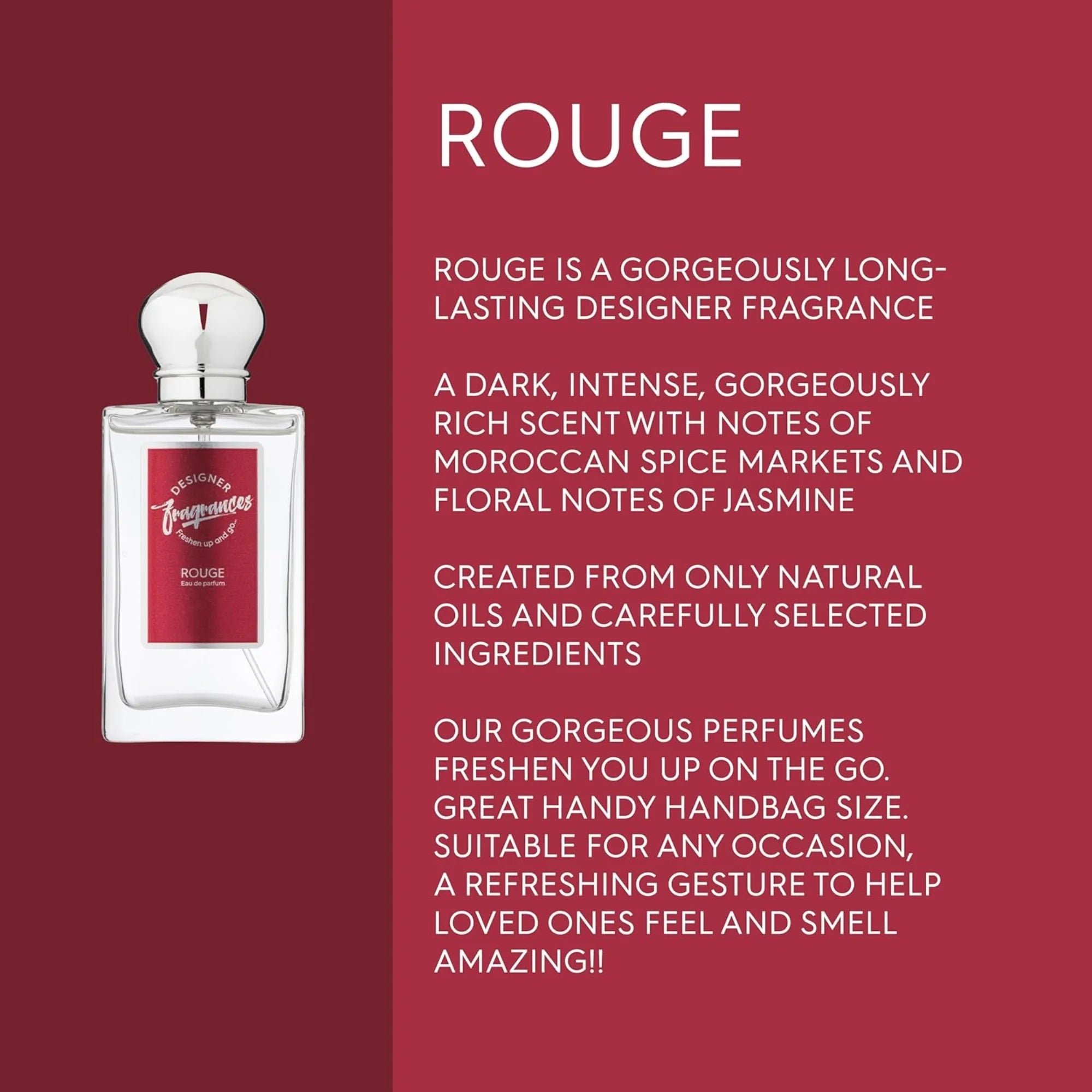 Designer Fragrances Rouge Women’s Eau De Parfum Spray 50ml | Long Lasting Luxury Perfume