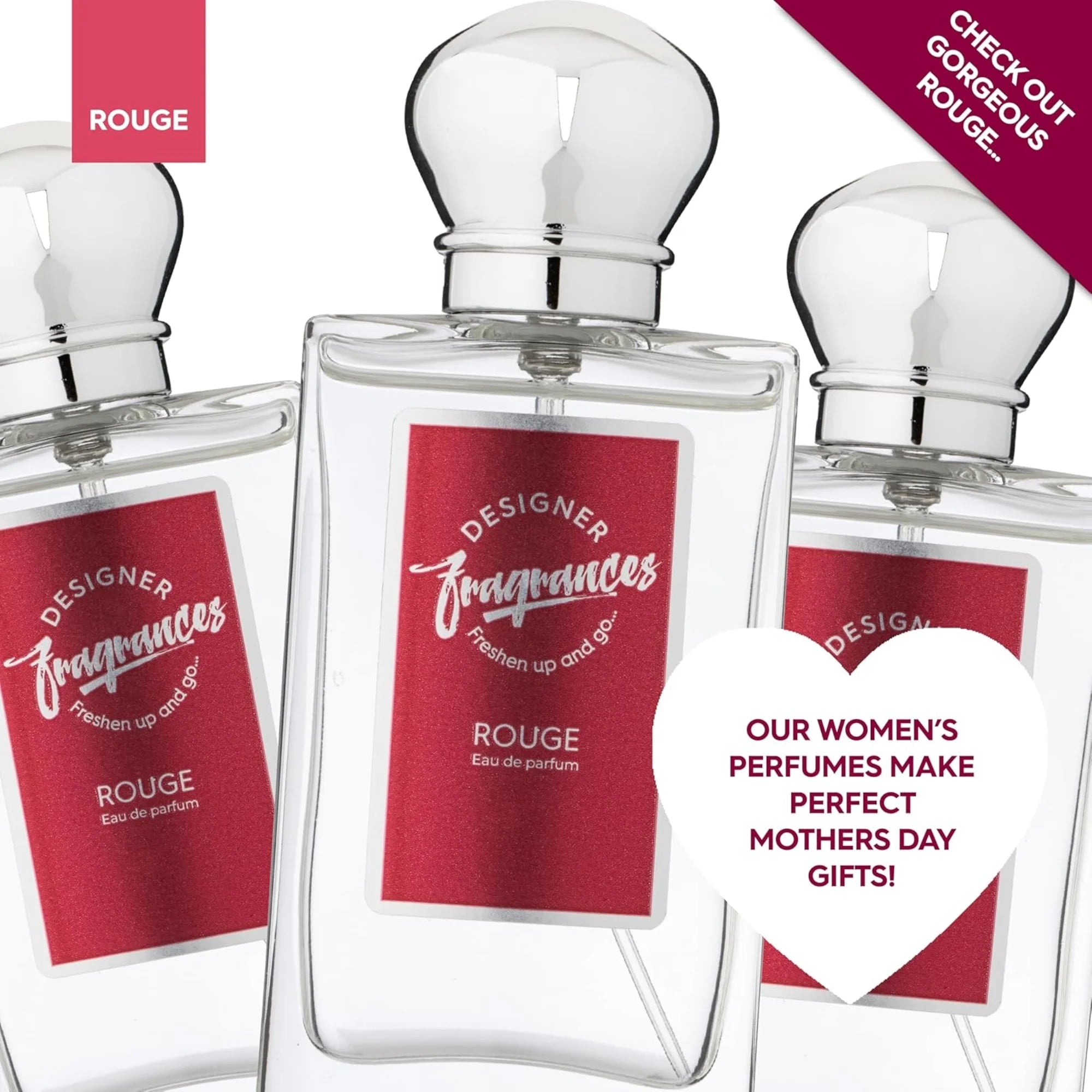 Designer Fragrances Rouge Women’s Eau De Parfum Spray 50ml | Long Lasting Luxury Perfume