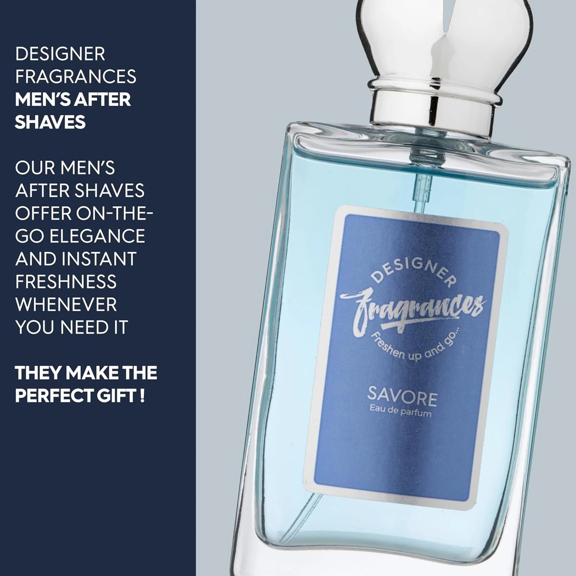 Designer Fragrances Savore Men’s Eau De Parfum Aftershave Spray 50ml | Long Lasting Freshness