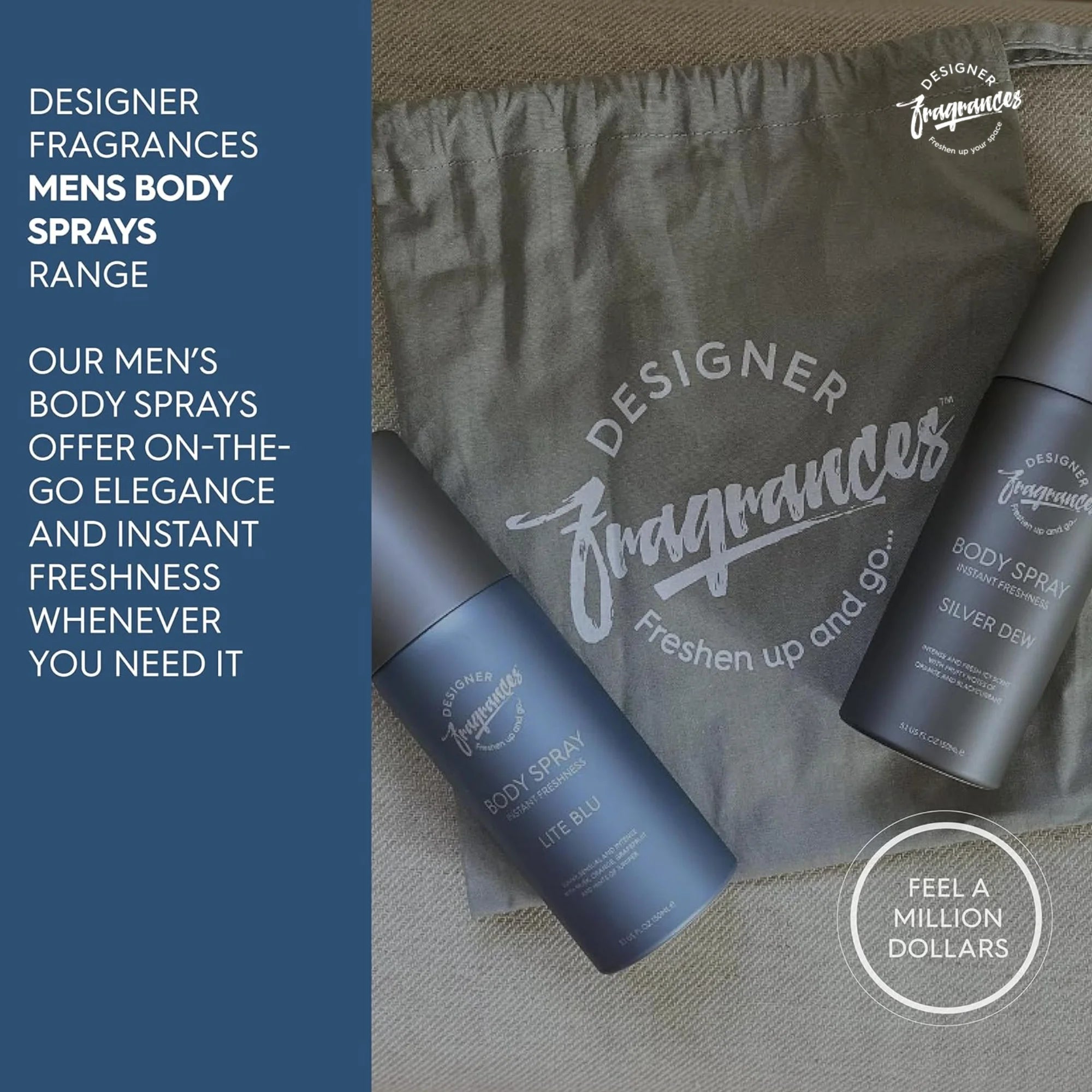 Designer Fragrances Single Pack Ventus Men’s Body Spray Deodorant | 150ml