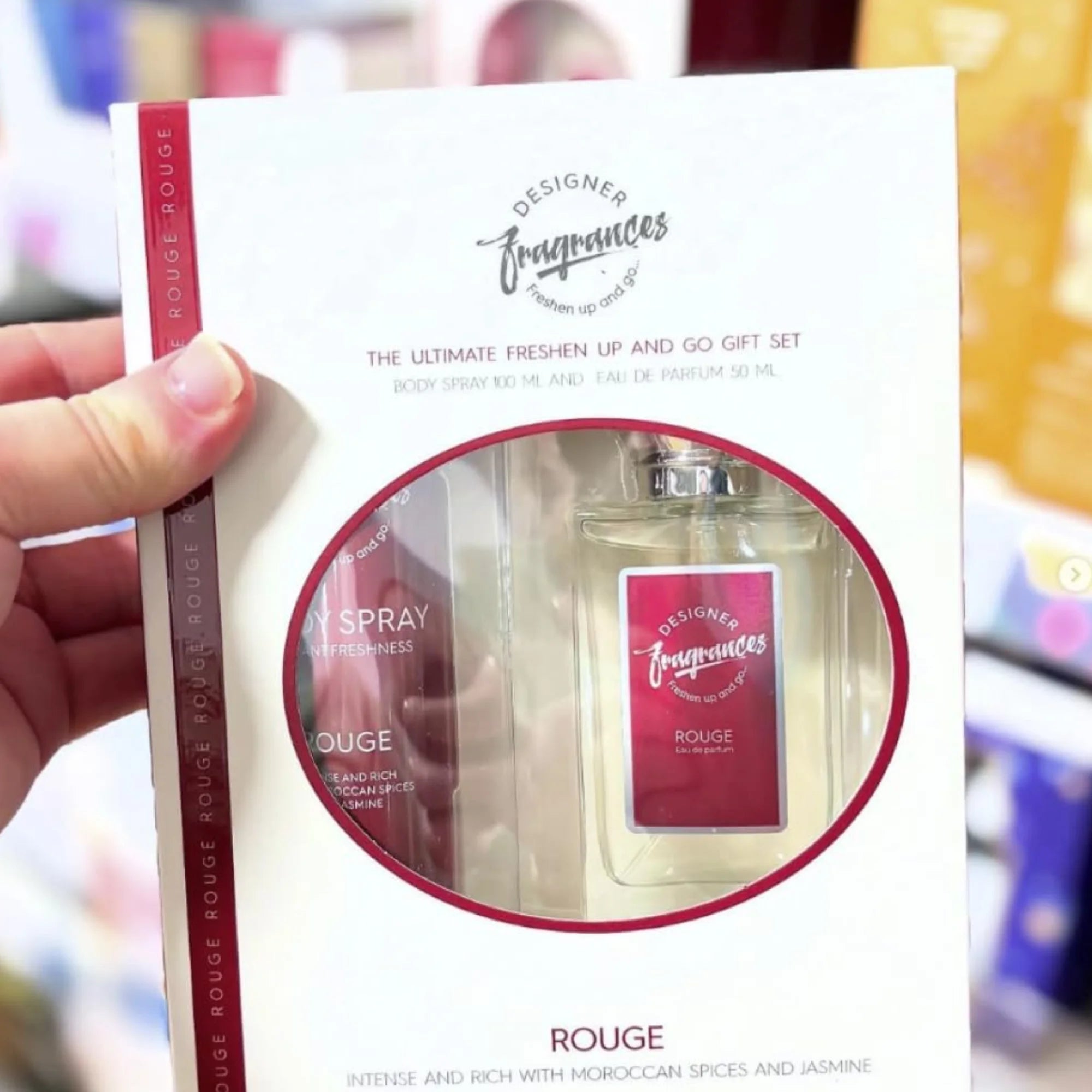 Designer Fragrances Rouge Women’s Gift Set | 100ml Body Spray + 50ml Eau De Parfum