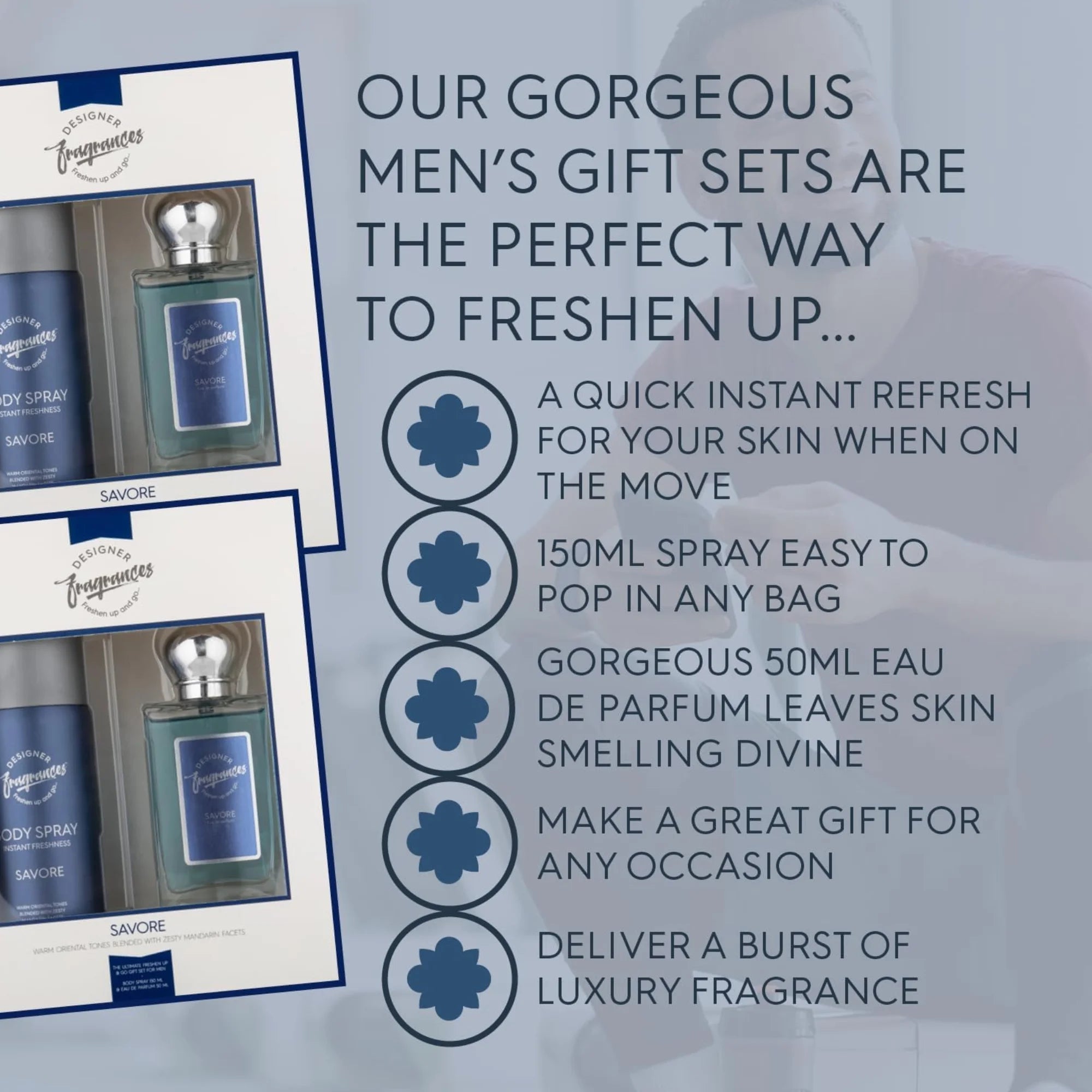 Designer Fragrances Ventus Men’s Gift Set | 150ml Body Spray + 50ml Eau De Parfum