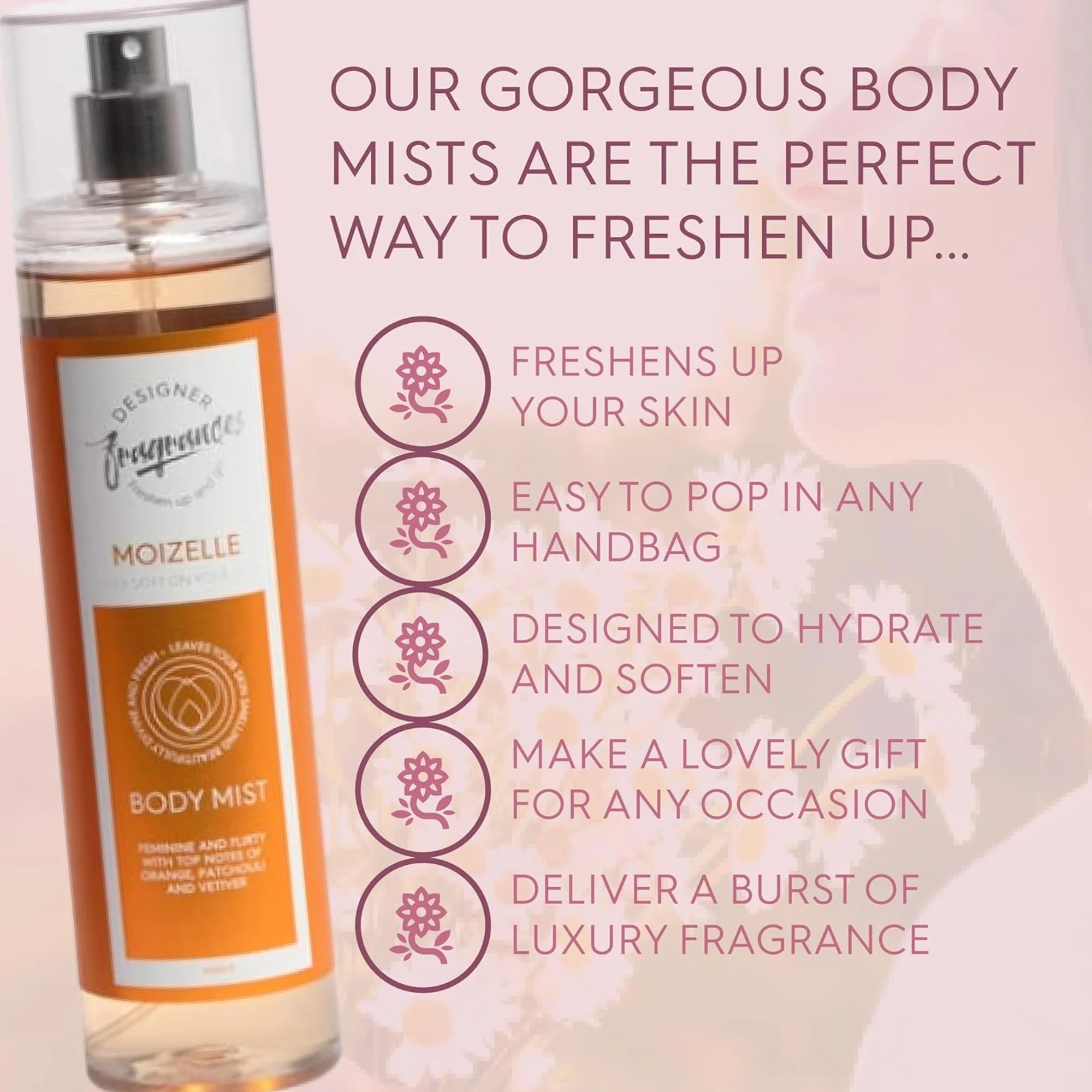 Designer Fragrances Women’s Body Mist Spray Bundle 3 Pack 250ml | Blu Cloud, Only One, Orchyd