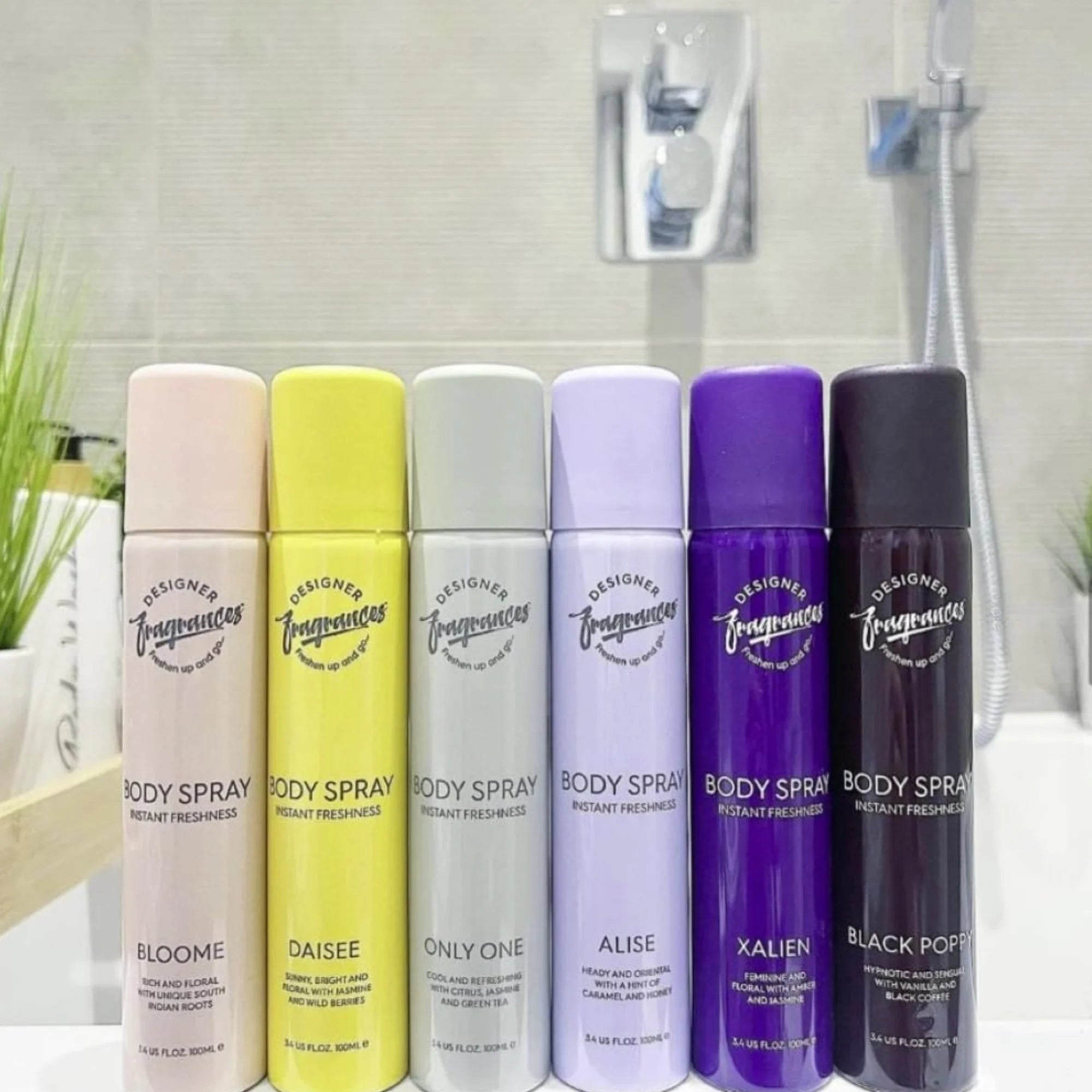 Designer Fragrances Women’s Body Spray Deodorant 6 Pack Bundle 100ml | Assorted Aromas