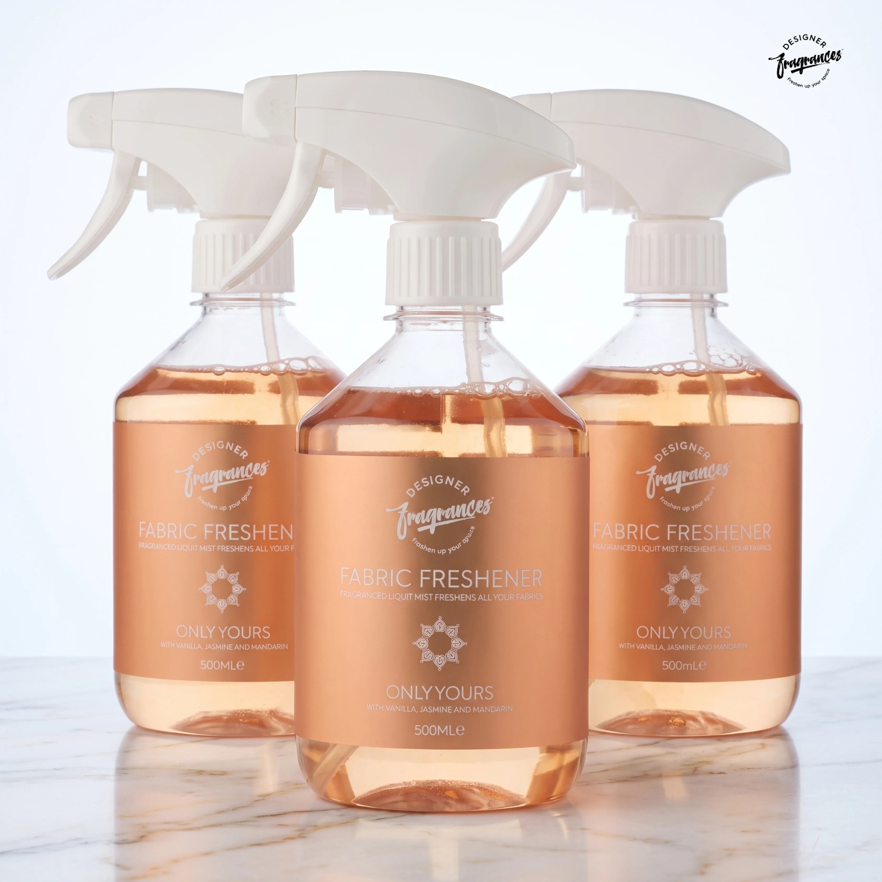 Designer Fragrances Fabric Freshener Only Yours Pack of 3 | Long-Lasting Floral Fragrance | 500ml Each