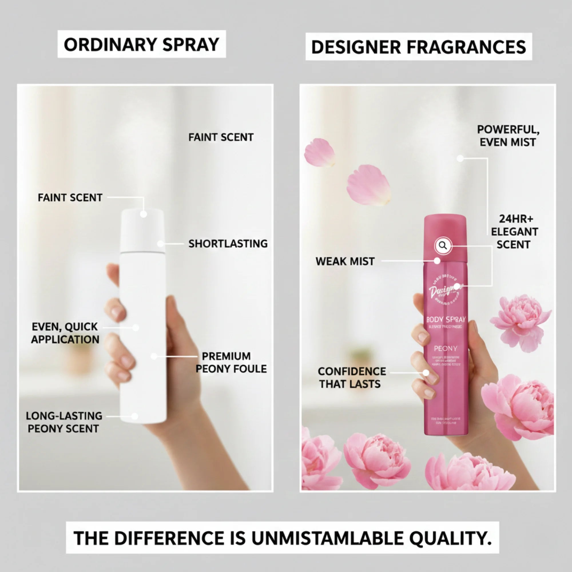 Peony Body Spray for Women - Set of 3 (100ml Each)