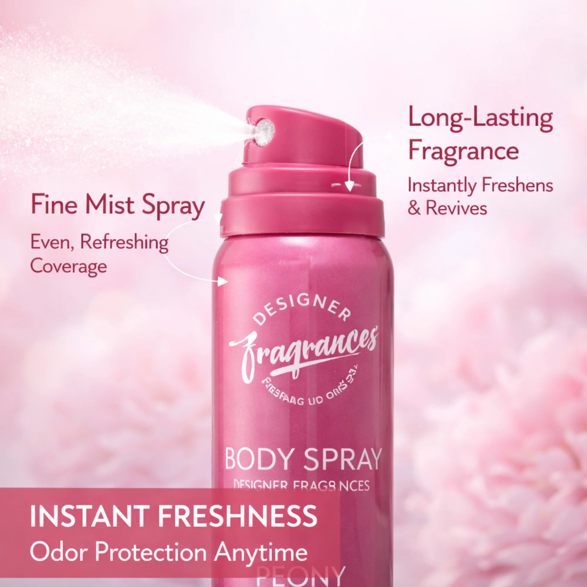 Peony Body Spray for Women - Set of 3 (100ml Each)