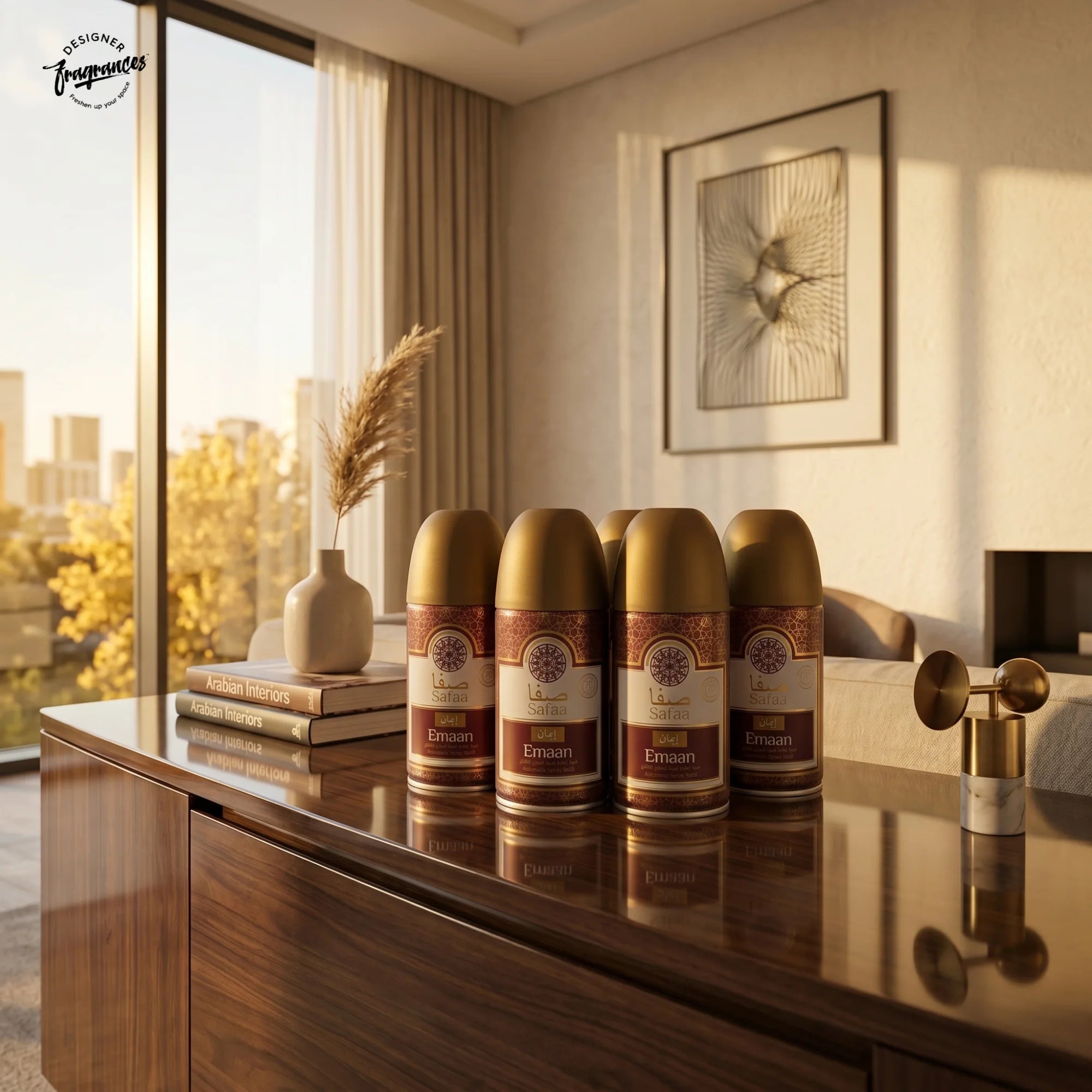 Safaa Emaan Automatic Room Spray Refill 6 Pack | Universal Air Freshener Refills | 250ml Each