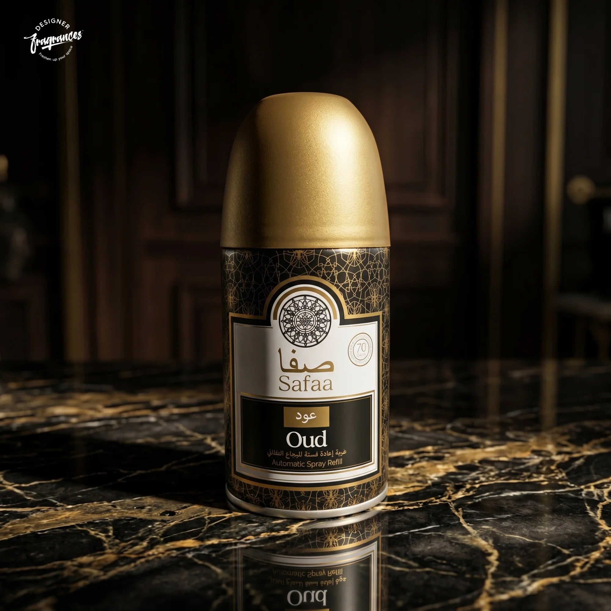 Safaa Oud Automatic Room Spray Refill 6 Pack | Universal Air Freshener Refills | 250ml Each