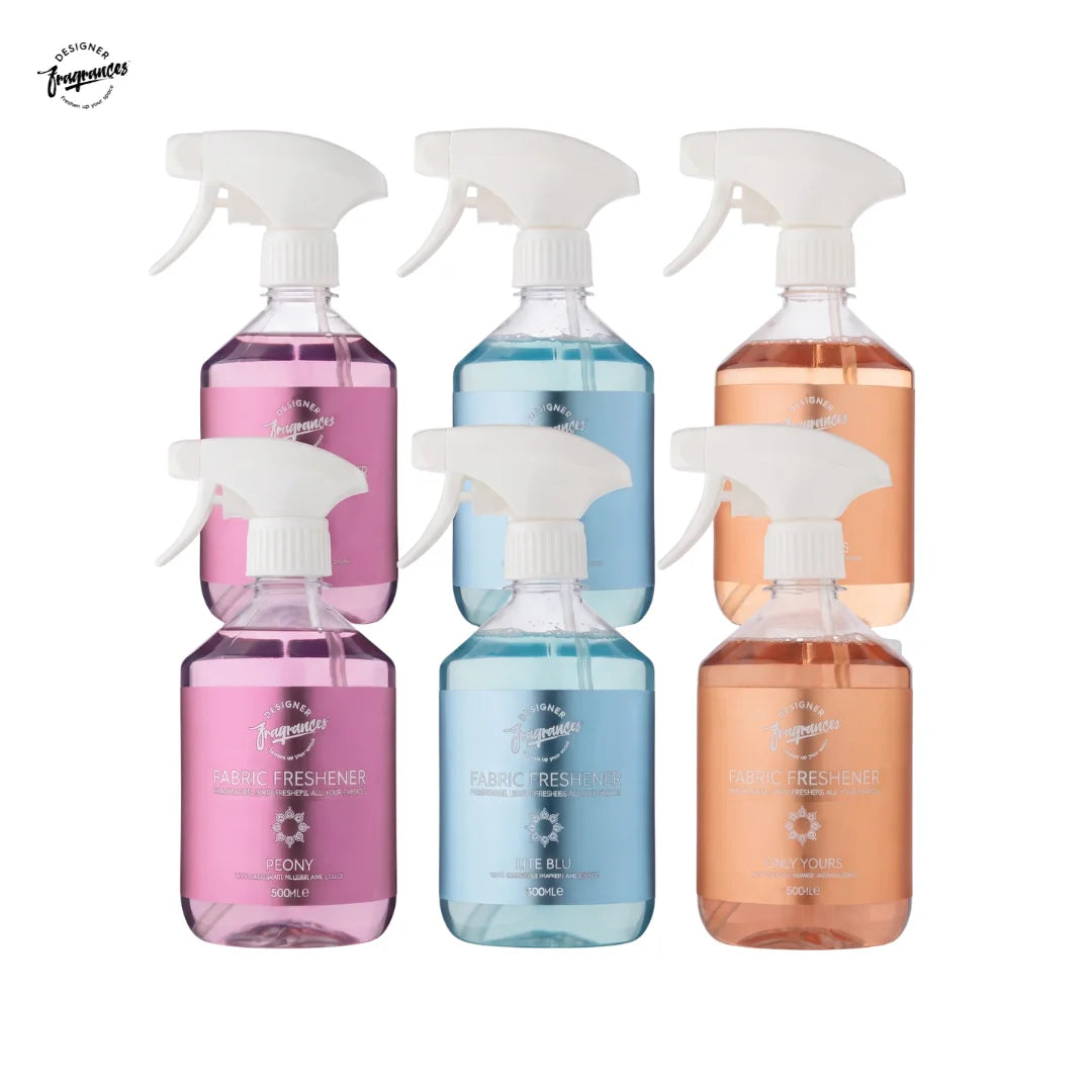 Peony, Lite Blu & Only Yours | Fabric Freshener Pack of 6 | 500ML Each