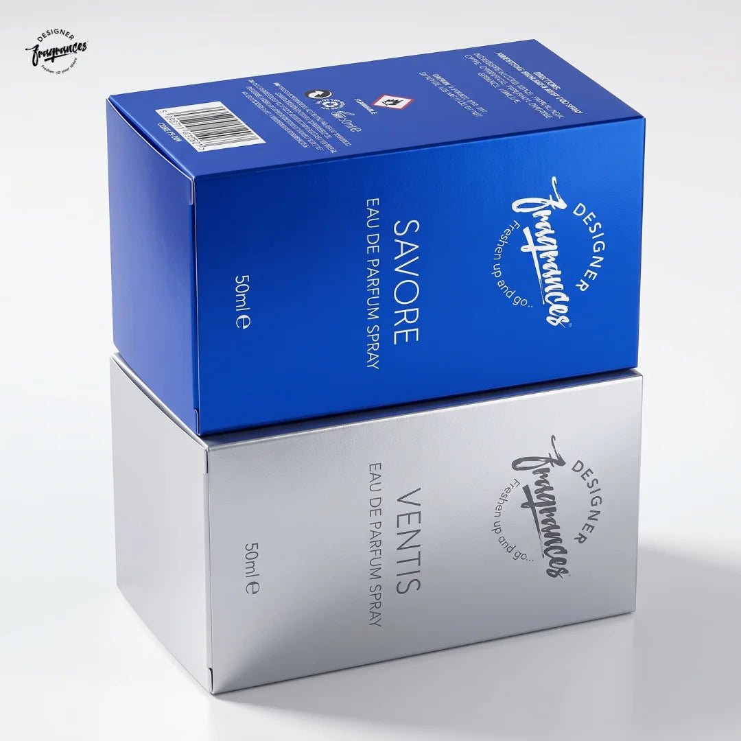 Men's Eau De Parfum Collection | Savore & Ventis | 2 x 50ml Luxury Long-Lasting Men's Perfume Gift Set