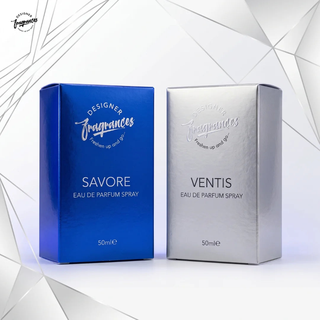 Men's Eau De Parfum Collection | Savore & Ventis | 2 x 50ml Luxury Long-Lasting Men's Perfume Gift Set
