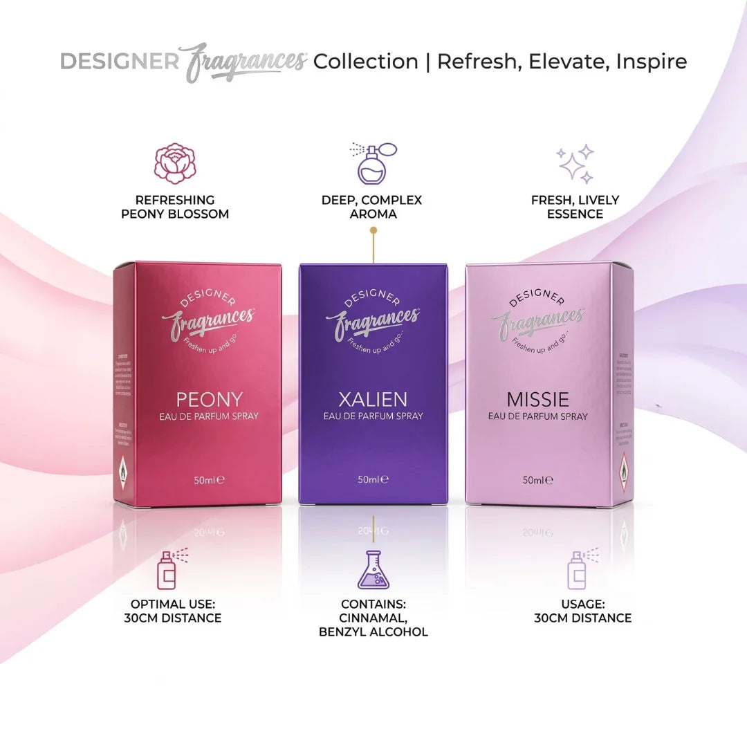 Women's Eau De Parfum Collection – Pack of 3 (Peony, Xalien & Missie) | 3 x 50ml Perfume Gift Set